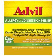 Advil Allergy & Congestion Relief Coated Tablets - 50 x 1 Tablet Pack