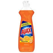 Ajax Ultra Dish Liquid/Hand Soap, Orange, Triple Action - 14 Fluid Ounces