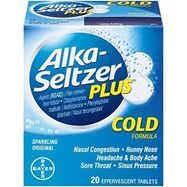 Alka Seltzer Plus Cold Tablets - 20 Count