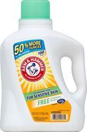 Arm & Hammer Detergent, 2X Concentrated, Free of Perfumes and Dyes - 150 Fluid Ounces
