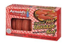 Arnold's Hot Beef Sausage - 32 Ounces