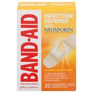 Band Aid Bandages, Adhesive, Plus Antibiotic, Assorted Sizes - 20 Bandages