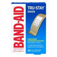 Band Aid Bandages, Sheer Strips, All One Size - 40 Bandages