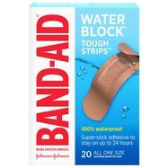 Band Aid Tough Strips Bandages, Adhesive, Waterproof, All One Size - 20 Bandages