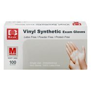 Basic Exam Gloves, Vinyl Synthetic, Medium - 100 Gloves