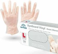 Basic Large Synthetic Vinyl Disposable Gloves - 100 Count