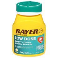 Bayer Pain Reliever, 81 mg, Low Dose, Enteric Coated Tablets - 300 Tablets