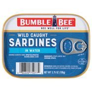Bumble Bee Sardines, in Water, Wild Caught - 3.75 Ounces