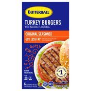 Butterball Original Seasoned Turkey Burgers - 6 x 0.33 Pound Patties