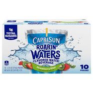 Capri Sun Roarin' Waters Flavored Water Beverage, Strawberry Kiwi - 10 x 6 Fluid Ounces
