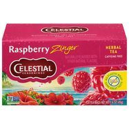 Celestial Seasonings Herbal Tea, Raspberry Zinger, Caffeine Free, Tea Bags - 20 Tea Bags
