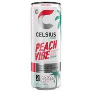 Celsius Energy Drink, Peach Vibe - 12 Fluid Ounces