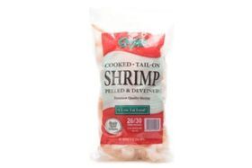 Cen-Sea Jumbo Cooked Tail-On Shrimp 26/30 Count - 2 Pounds