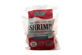 Cen-Sea Large Cooked Tail-On Shrimp, 21-25 Count - 2 Pounds