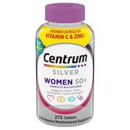 Centrum Multivitamin/Multimineral Supplement, Women 50+,Silver, Tablets - 275 Tablets