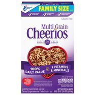 Cheerios Cereal, Lightly Sweetened, Multi Grain, Family Size - 18 Ounces