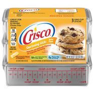 Crisco All-Vegetable Shortening, Shortening Sticks, Butter Flavor - 3 One Cup Sticks