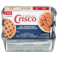 Crisco Shortening Sticks, All-Vegetable - 3 - one cup sticks