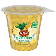Del Monte Fruit Naturals Pineapple Chunks, in 100% Juice - 7 Ounces
