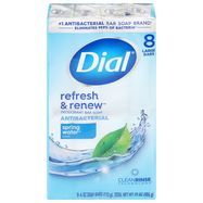 Dial Deodorant Soap, Antibacterial, Spring Water - 8 x 4 Ounces