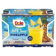 Dole 100% Juice, Pineapple - 6 x 6 Fluid Ounce Cans
