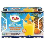 Dole 100% Juice, Pineapple Orange - 6 x 6 Fluid Ounce Cans