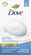 Dove Beauty Bar, Gentle Exfoliating - 6 x 3.75 Ounces