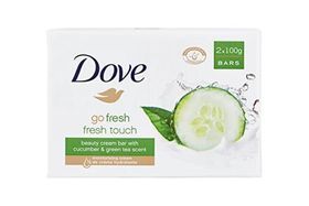 Dove Beauty Cream Bar, Go Fresh, Fresh Touch With Cucumber And Green Tea Scent - 4 Count