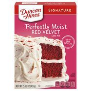 Duncan Hines Signature Cake Mix, Red Velvet - 15.25 Ounces