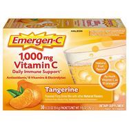 Emergen C Vitamin C, 1,000 mg, Fizzy Drink Mix, Tangerine - 30 x 0.33 Ounces