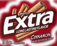 Extra Gum, Sugarfree, Cinnamon - 15 Sticks