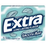 Extra Gum, Sugarfree, Smooth Mint - 15 Sticks