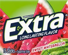 Extra Gum, Sugarfree, Sweet Watermelon - 15 Sticks