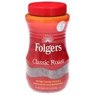 Folgers Coffee, Instant Crystals, Classic Roast - 12 Ounces