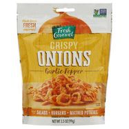 Fresh Gourmet Onions, Garlic Pepper, Crispy - 3.5 Ounces