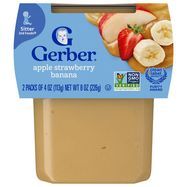 Gerber 2nd Foods Apple Strawberry Banana, Sitter, 2 Packs - 2 x 4 Ounces