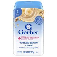 Gerber 2nd Foods Cereal, Probiotic, Oatmel Banana, Sitter - 8 Ounces