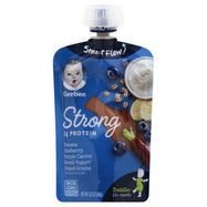 Gerber Strong Baby Food, Banana Blueberry, Purple Carrot, Greek Yogurt, Mixed Grains, Toddler (12+ Months) - 3.5oz