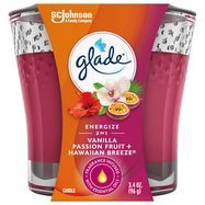 Glade Candle, 2 in 1, Vanilla Passion Fruit/Hawaiian Breeze - 1 Candle