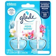 Glade PlugIns Scented Oil Refill, Aqua Waves - 2 x 0.67 Fluid Ounces