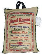 Good Karma Super Extra Yellow Parboiled Basmati Rice - 20 Pounds