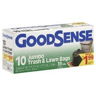 GoodSense Trash & Lawn Bags, Jumbo - 10 Bags