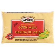 Grace Corn Meal, Enriched Yellow, Fine - 24 Ounces