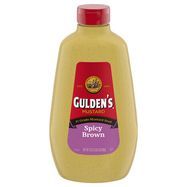 Guldens Mustard, Spicy Brown - 24 Ounces
