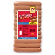 Gwaltney Hot Dogs, Traditional, Bun Size, 3 Pound Family Pack - 24 Hot Dogs