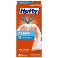 Hefty Tall Kitchen Bags, Recycling, Drawstring, Scent Free, 13 Gallon - 60 Bags