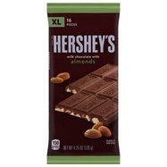 Hersheys Milk Chocolate, with Almonds, XL - 4.25 Ounces