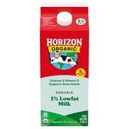 Horizon Organic Milk, Organic, Lowfat, 1% - half gallon