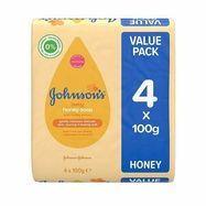 Johnsons Baby Soap Honey With Baby Lotion - 4 Pack