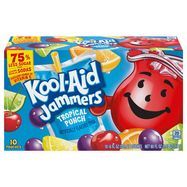 Kool Aid Jammers Drink, Tropical Punch - 10 x 6 Fluid Ounces